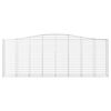 vidaXL Paniers &agrave; gabions arqu&eacute;s 5 pcs 400x50x140/160 cm Fer galvanis&eacute;