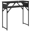 vidaXL TableConsole Ch&ecirc;ne noir 75x30x75cm Bois d'ing&eacute;nierie