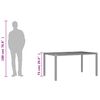 vidaXL Table de jardin et dessus en bois d'acacia gris r&eacute;sine tress&eacute;e