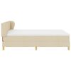 vidaXL Lit &agrave; ressorts avec matelas Cr&egrave;me 160 x 200 cm tissu