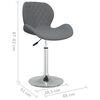 vidaXL Chaises pivotantes &agrave; manger lot de 2 Gris fonc&eacute; Velours