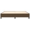 vidaXL Cadre de lit marron fonc&eacute; 200x200 cm tissu