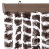 vidaXL Rideau anti-mouches marron et blanc 56x200 cm chenille