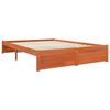 vidaXL Cadre de lit biblioth&egrave;que 2 pcs Cire marron 200 x 160 cm