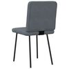 vidaXL Chaises &agrave; manger lot de 4 Gris fonc&eacute; Velours
