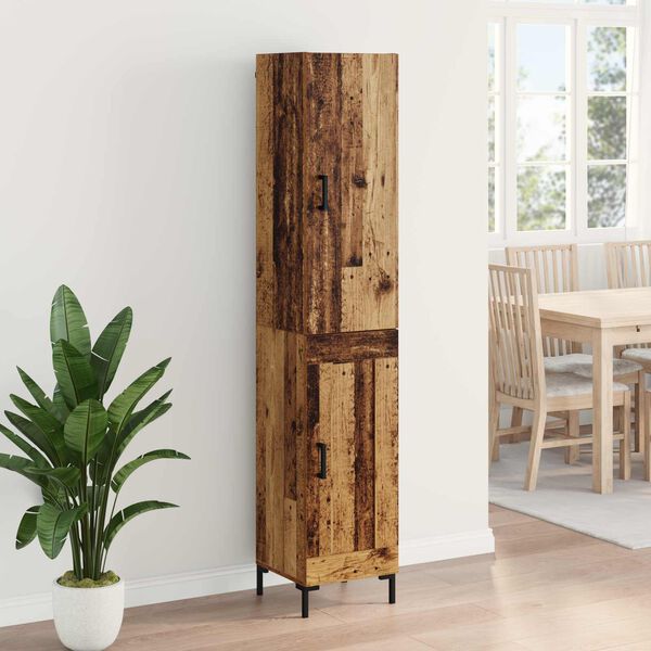 vidaXL Haut Armoire Bois Ancien 69,5 x 34 x 180 cm Bois d'ing&eacute;nierie