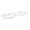 vidaXL Lavabo double encastr&eacute; 1205x460x145 mm SMC Blanc