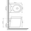 vidaXL Toilette suspendue au mur avec r&eacute;servoir cach&eacute; C&eacute;ramique Noir