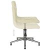vidaXL Chaises pivotantes &agrave; manger lot de 2 cr&egrave;me velours