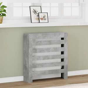 vidaXL Cache-radiateur gris b&eacute;ton 78x20x82 cm bois d'ing&eacute;nierie