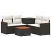 vidaXL Ensemble de Canap&eacute;s 6 pc Noir et blanc cr&egrave;me