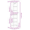 vidaXL Buffet haut Noir 34,5x32,5x180 cm Bois d'ing&eacute;nierie