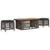 vidaXL Ensemble de salle &agrave; manger pour jardin 4 pc Gris et Gris fonc&eacute;