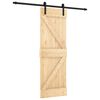 vidaXL Porte coulissante 70 x 210 cm Bois de pin massif (non trait&eacute;)