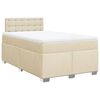 vidaXL Sommier &agrave; lattes de lit avec matelas Cr&egrave;me 120x200 cm Tissu