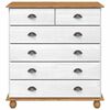 vidaXL Commode ASKIM Blanc 91 x 40 x 95,5 cm Bois de pin massif