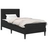 vidaXL Cadre de lit avec matelas Noir 90 x 190 cm Velours