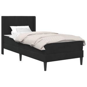 vidaXL Cadre de lit avec matelas Noir 90 x 190 cm Velours