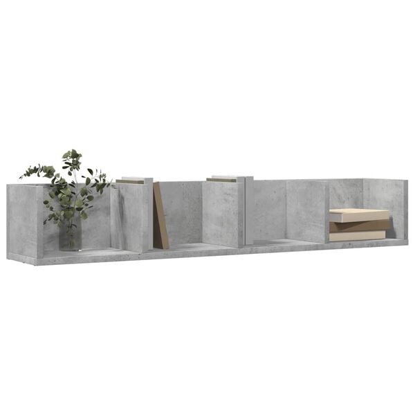 vidaXL Armoire murale gris b&eacute;ton 99x18x16,5 cm bois d'ing&eacute;nierie