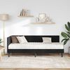 vidaXL Cadre de lit d'angle avec matelas 2 pcs Noir Velours