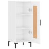 vidaXL Buffet Blanc brillant 34,5x34x90 cm Bois d'ing&eacute;nierie