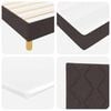 vidaXL Lit &agrave; ressort LED avec matelas Marron fonc&eacute; 120 x 190 cm tissu