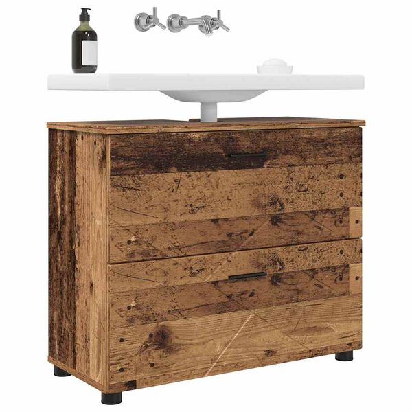 vidaXL Cabinet de salle de bain Bois Ancien 76,5 x 35 x 64 cm