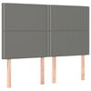 vidaXL Sommier &agrave; lattes de lit et matelas et LED Gris fonc&eacute; 140x190 cm