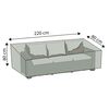 Happy People Housse pour salon de jardin Deluxe 220x80x80 cm gris