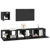 vidaXL Ensemble meuble TV 4 pcs Chêne noir Bois d'ingénierie