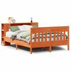 vidaXL Lit biblioth&egrave;que sans matelas cire marron 150x200 cm pin massif