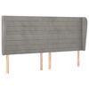 vidaXL T&ecirc;te de lit avec oreilles Gris clair 203x23x118/128 cm Velours