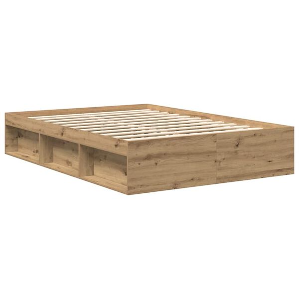 vidaXL Cadre de lit sans matelas ch&ecirc;ne artisanal 140x200 cm
