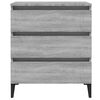 vidaXL Buffet Sonoma gris 60x35x69 cm Bois d'ing&eacute;nierie