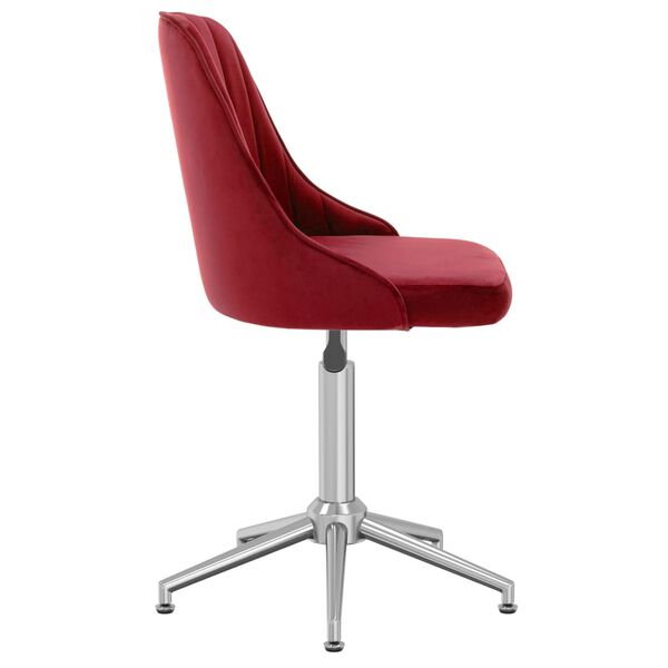 vidaXL Chaises &agrave; manger pivotantes lot de 2 rouge bordeaux velours