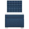 vidaXL Sommier &agrave; lattes de lit avec matelas Bleu 90x200 cm Tissu