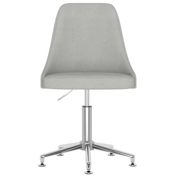 vidaXL Chaise pivotante de bureau Gris clair Tissu