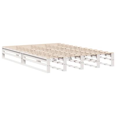 vidaXL Cadre de lit sans matelas blanc 120x190 cm bois de pin massif