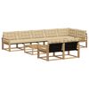 vidaXL Ensemble de canap&eacute;s d'ext&eacute;rieur 9 pc Blanc et Beige