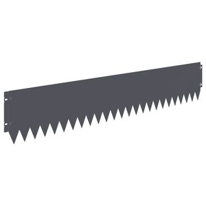 vidaXL Bordure de Pelouse 30 pc 103 x 20 cm Acier Anthracite