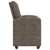 vidaXL Chaises de Salle &agrave; Manger avec Roues 2 pcs Gris fonc&eacute;