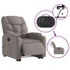 vidaXL Fauteuil inclinable de massage &eacute;lectrique Taupe Tissu
