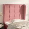 vidaXL T&ecirc;te de lit avec oreilles Rose 93x23x118/128 cm Velours