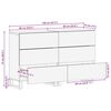 vidaXL Buffet 2 pcs Marron 60 x 33 x 75 cm bois de manguier massif