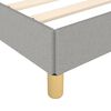 vidaXL Cadre de lit sans matelas gris clair 135x190 cm tissu