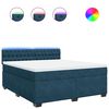 vidaXL Sommier &agrave; lattes de lit et matelas bleu 180x200 cm velours