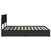 vidaXL Lit de Rangement Noir 150 x 200 cm Bois d'ing&eacute;nierie
