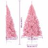 vidaXL Sapin de No&euml;l artificiel pr&eacute;-&eacute;clair&eacute; Rose 240 cm PVC