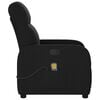 vidaXL Fauteuil de massage inclinable Noir Tissu