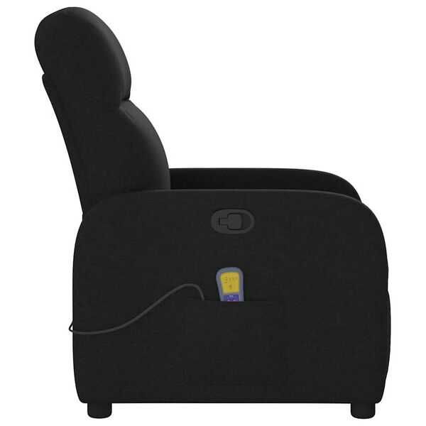 vidaXL Fauteuil de massage inclinable Noir Tissu
